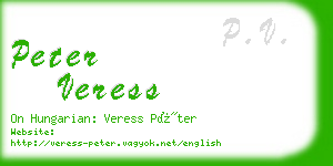 peter veress business card